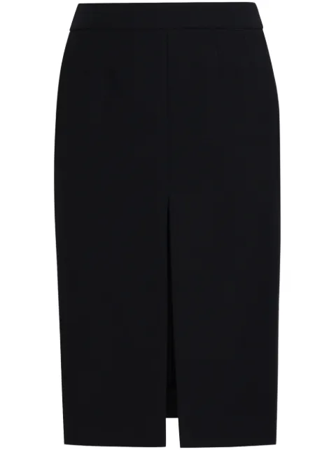 Dolce & Gabbana front-slit midi skirt Black F4CZDTFU227