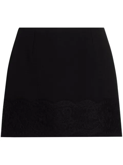 Dolce & Gabbana lace-trimmed mini skirt Black F4CXZTFU2TZ