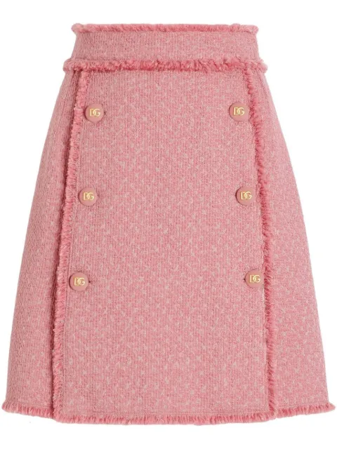 Dolce & Gabbana DNA logo-engraved mini skirt Pink F4C03TGDCYK