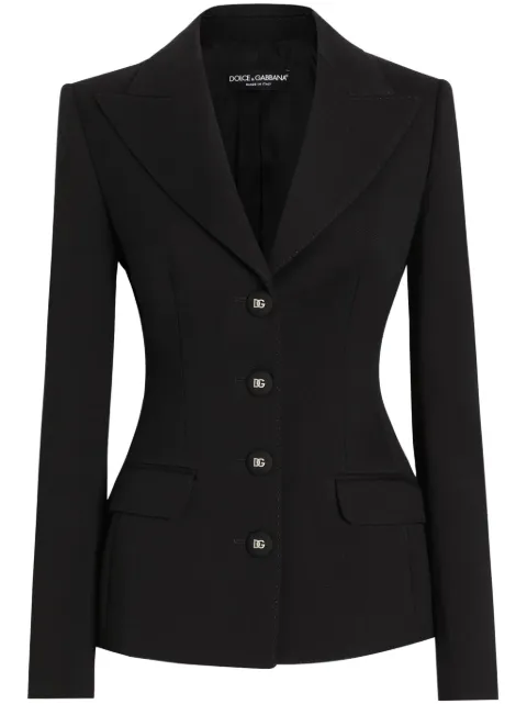 Dolce & Gabbana peak-lapels blazer Black F27DCTFUBGE