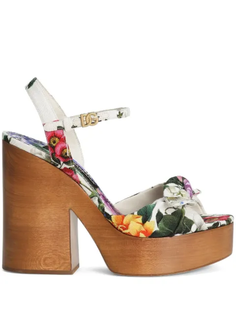Dolce & Gabbana floral-print sandals White CZ0322A6P73