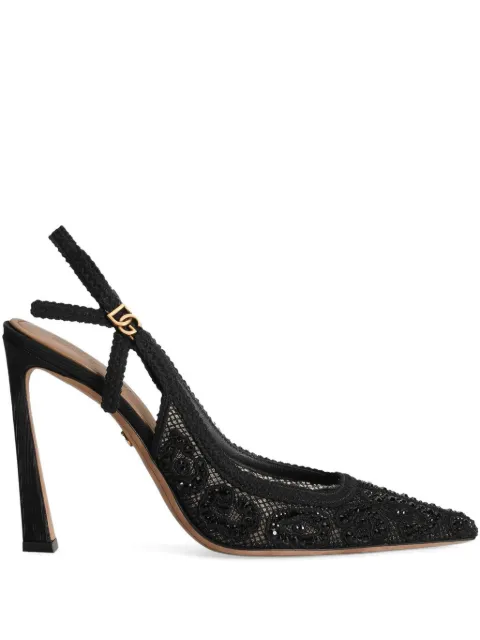 Dolce & Gabbana lace slingback pumps Black CG0853A9S26
