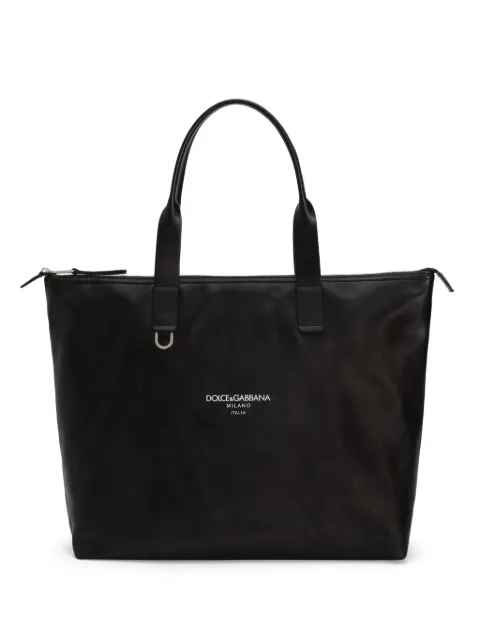 Dolce & Gabbana medium logo-print tote bag Black BM2375A6E48