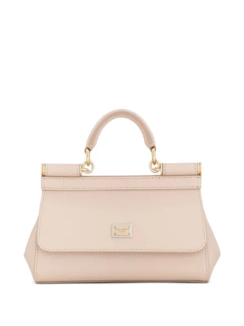 Dolce & Gabbana mini Sicily handbag in Dauphine calfskin Pink BB7116B1001