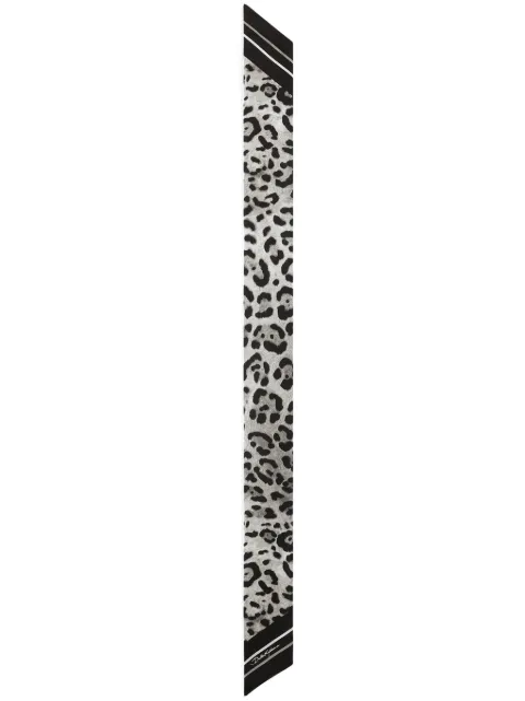 Dolce & Gabbana leopard-print scarf Black FS215AGDCUW