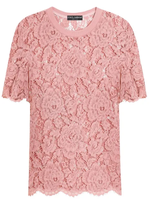 Dolce & Gabbana DNA floral lace top Pink F8V21THLM7LF0473