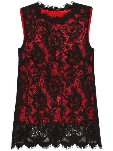 Dolce & Gabbana floral-lace top Black F7AK3TILMBJ