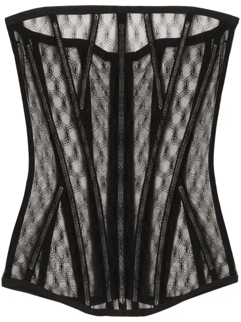 Dolce & Gabbana tulle corset Black F7AG8TFLSK8