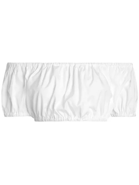 Dolce & Gabbana ruched crop top White F755RTFU61A