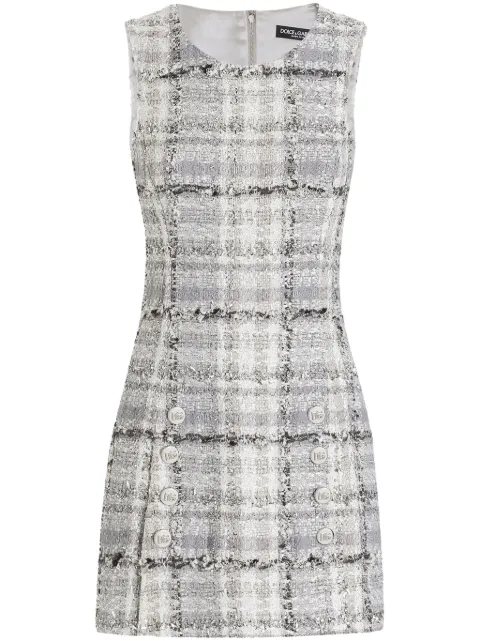 Dolce & Gabbana tweed mini dress Grey F6TMDTFQZAE
