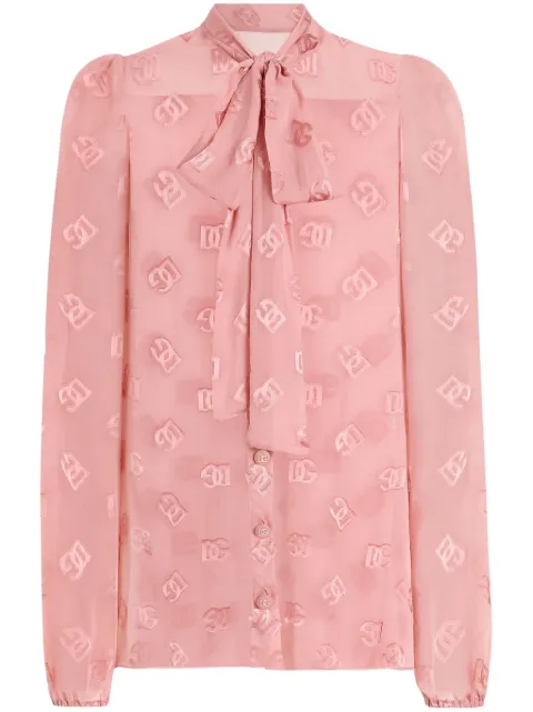 Dolce & Gabbana DNA logo-devoré shirt Pink F5Q44TFJTBR