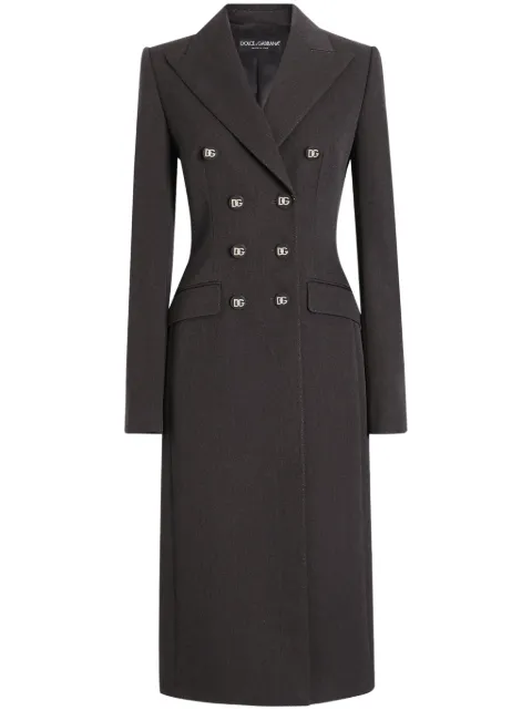 Dolce & Gabbana double-breasted padded-hips coat Grey F0W2CTFU287