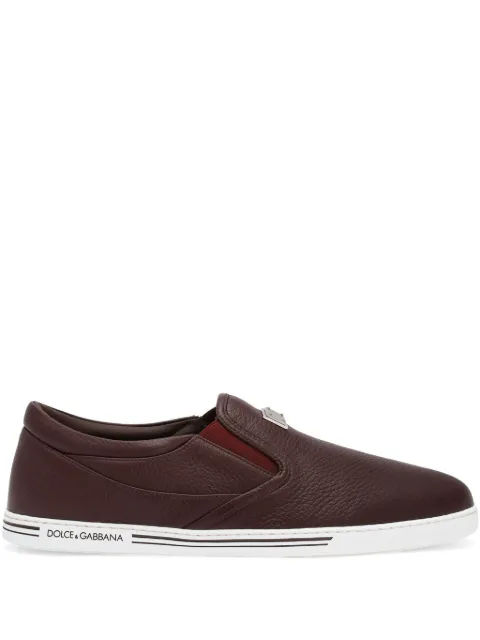 Dolce & Gabbana logo-plaque slip-on sneakers Red CS2321A8034