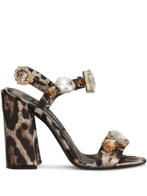 Dolce & Gabbana gemstone-embellished sandals Neutrals CR1802A9T45