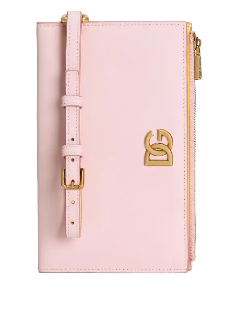 Dolce & Gabbana DG-plaque passport holder Pink BI3336A9M75