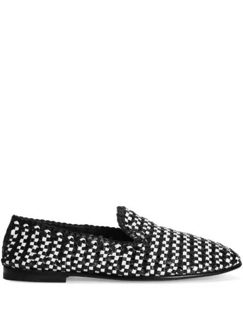 Dolce & Gabbana woven leather loafers Black A50687A9M51
