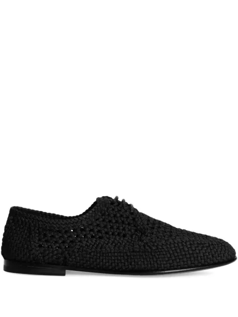 Dolce & Gabbana woven berby shoes Black A10863A9L64