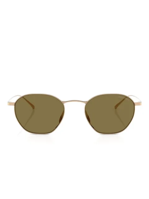 Giorgio Armani titanium round-frame sunglasses Gold AR6160T338673