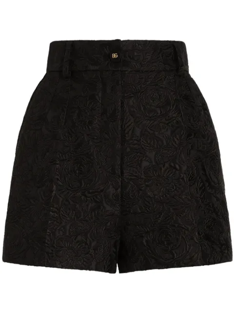 Dolce & Gabbana DNA floral brocade-effect shorts Black FTC9GTGDCSS