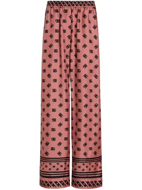 Dolce & Gabbana DNA logo-print palazzo pants Pink FTAMPTGDCVJ