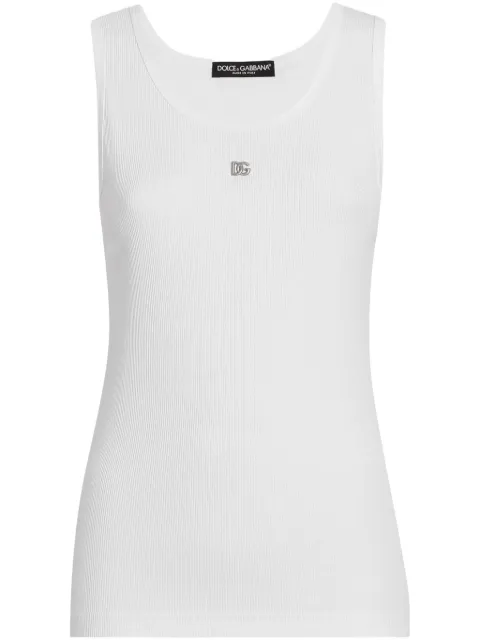 Dolce & Gabbana logo tank top White F8V40TGDCX9