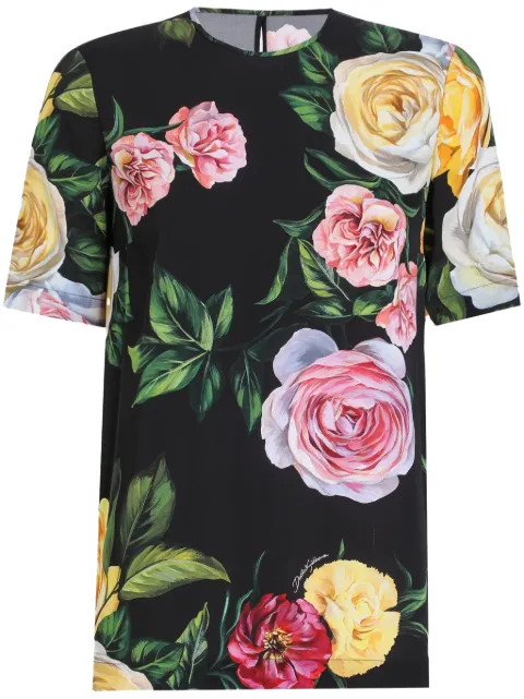 Dolce & Gabbana floral-print blouse Black F7AO2TFSA7B
