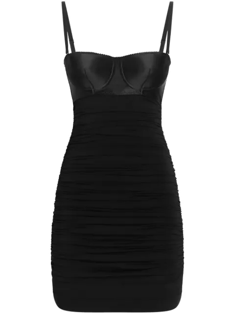 Dolce & Gabbana ruched mini dress Black F6JSVTFUIAU