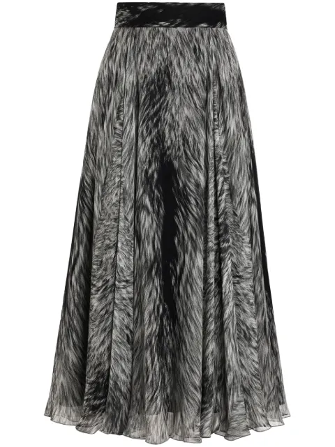 Dolce & Gabbana graphic-print midi skirt Grey F4C2VTIS1X3