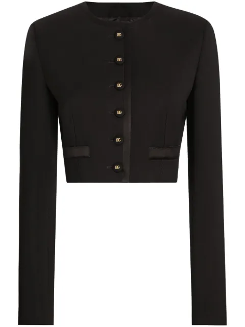 Dolce & Gabbana cropped jacket Black F27CPTFUBGE