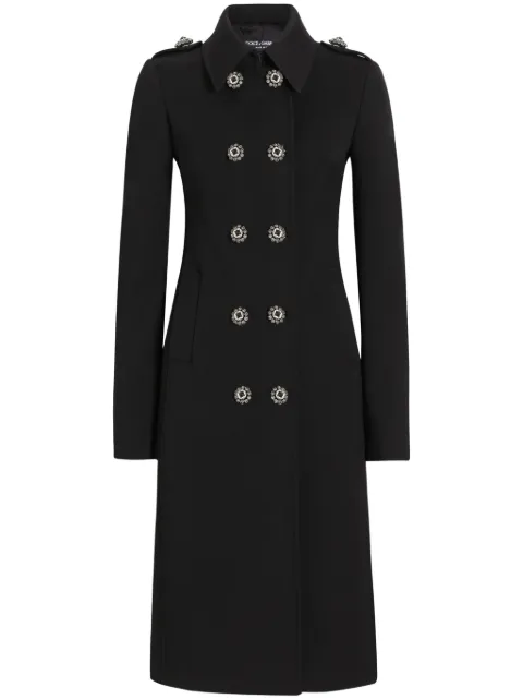 Dolce & Gabbana double-breasted coat Black F0G1VZFUBGE