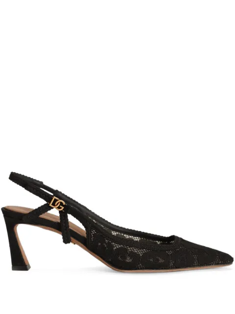 Dolce & Gabbana lace-appliqué pumps Black CG0849A9S21