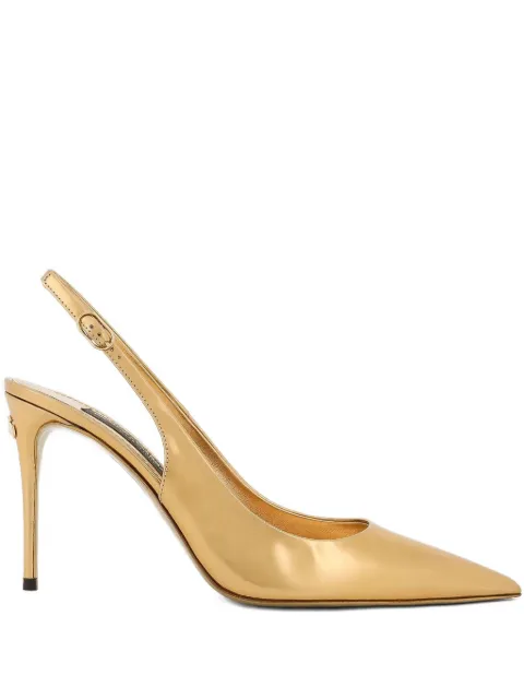 Dolce & Gabbana calfskin slingbacks Gold CG0791AY828