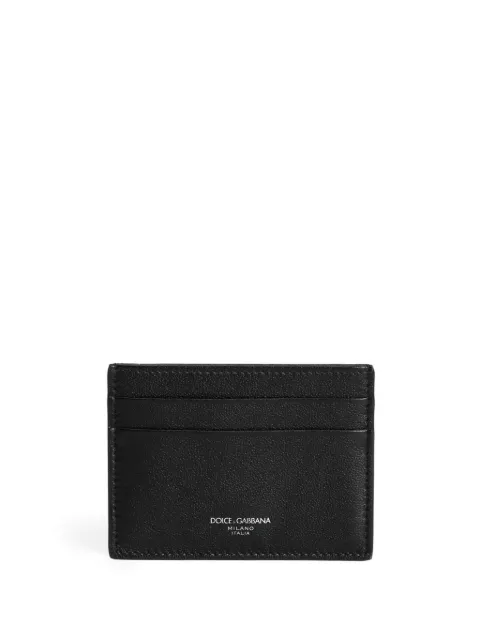 Dolce & Gabbana logo-print leather cardholder Black BP0330AV95680999