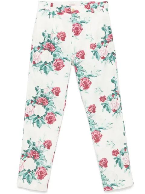 FURSAC floral-print trousers White FHPPA00152L001