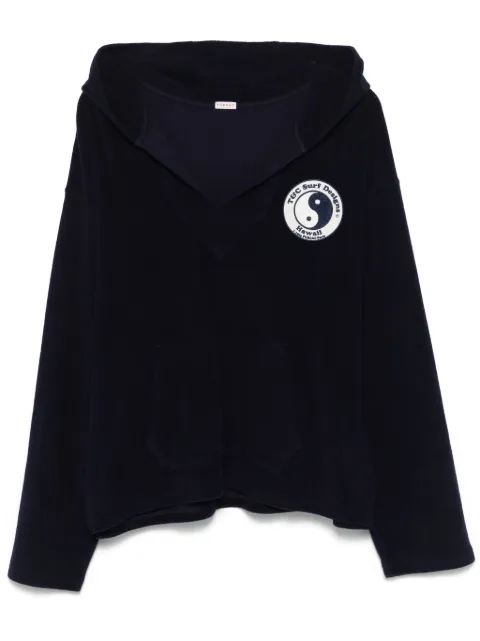 FURSAC towelling-finish hoodie Blue FHPCH00227D030