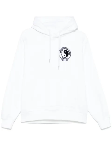 FURSAC flocked-motif hoodie White FHPSW00031
