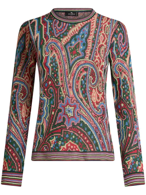 ETRO paisley-jacquard sweater Blue WRKE0260AV579