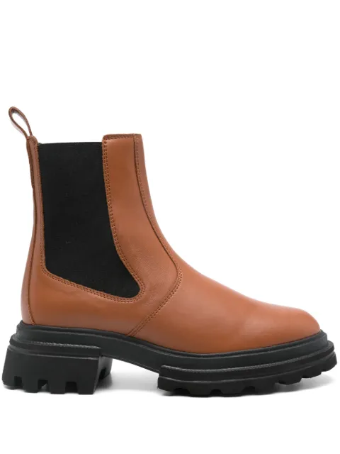 Hogan leather Chelsea boots Brown HXW6740FM006LO
