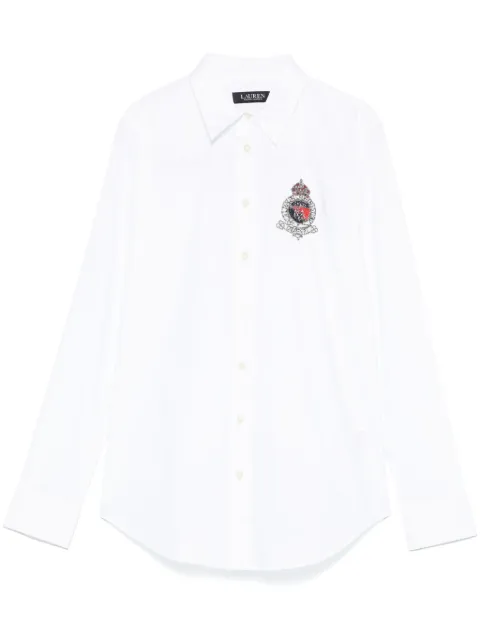 Lauren Ralph Lauren beaded-crest shirt White 200955258