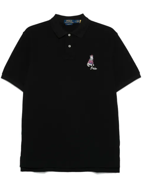 Polo Ralph Lauren logo-embroidered polo shirt Black 710953336004