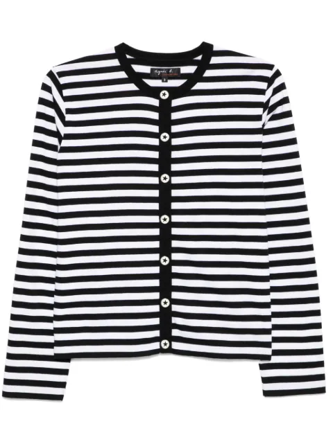 agnès b. striped cardigan Black ECT1J008