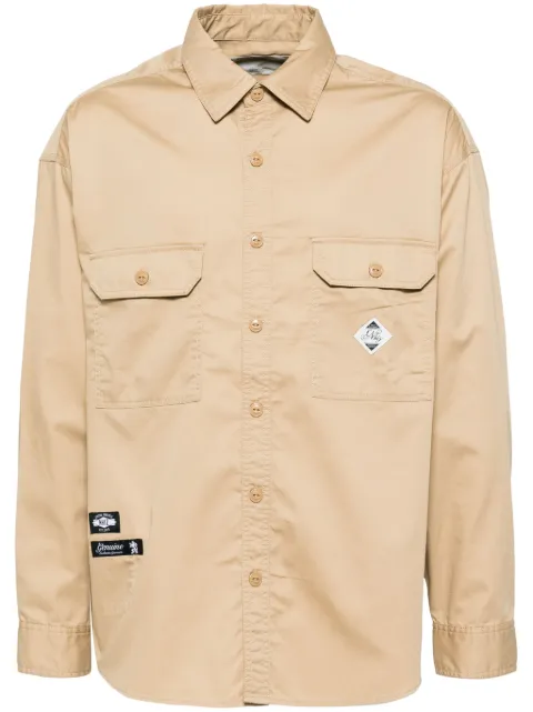 izzue logo patched shirt Neutrals H8140F4