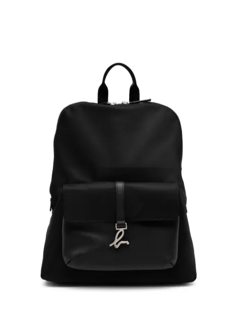 agnès b. logo plaque backpack Black O955VN01