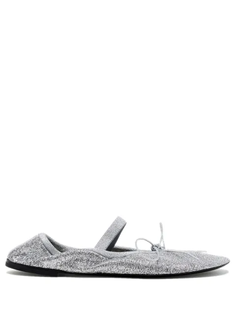 Proenza Schouler Glove glitter ballet flats Silver SH251034BF003FR