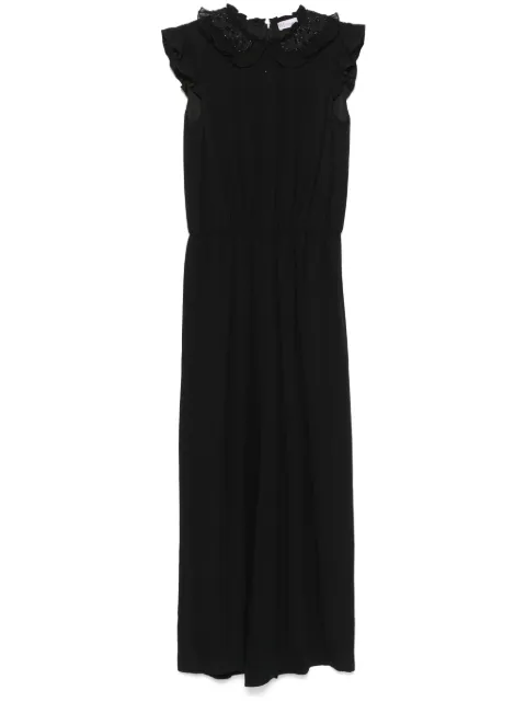 Valentino Garavani Pre-Owned 2010s bead-detail jumpsuit Black VAL780KC