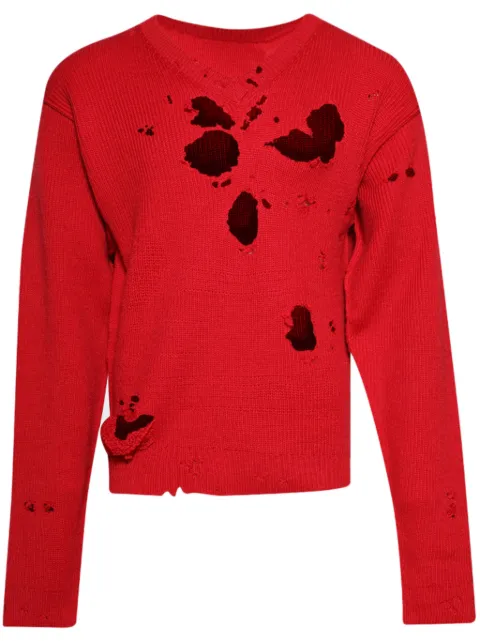 VETEMENTS Destroyed jumper Red UA65KN120R