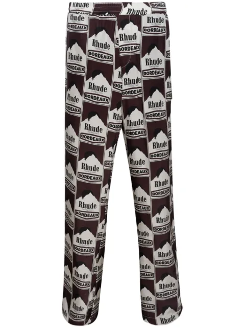 RHUDE Moonlight trousers Red RHFW24PA01092