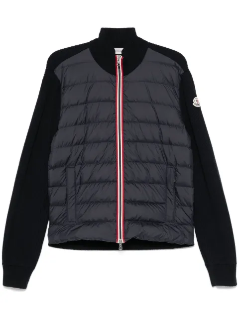 Moncler padded-panels cardigan Blue K10919B00006M1367