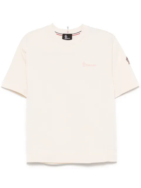 Moncler Grenoble logo-embossed cotton T-Shirt Neutrals L10988C0001089AZ9