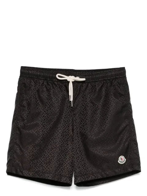 Moncler monogram-jacquard swim shorts Black K10912C000025987H